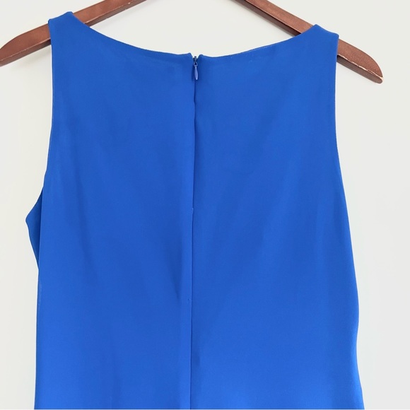 NWT Lauren Ralph Lauren Sapphire or Royal Blue Ruched Faux Wrap Dress Sz 6 - Picture 8 of 11